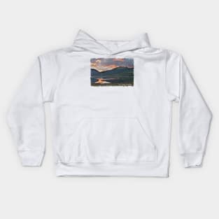 Sunset over Loch Long, Arrochar, Scotland Kids Hoodie